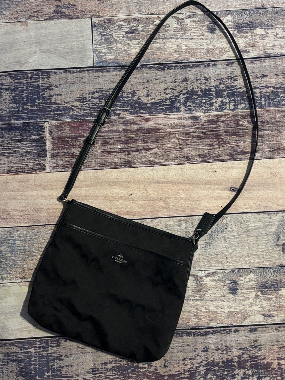 Coach Black Signature Crossbody Bag